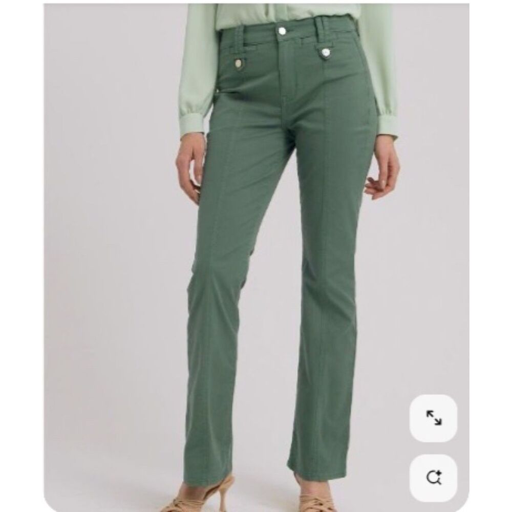 EUC White House Black Market Rosemary Button Tab Pocket Chinos 10
